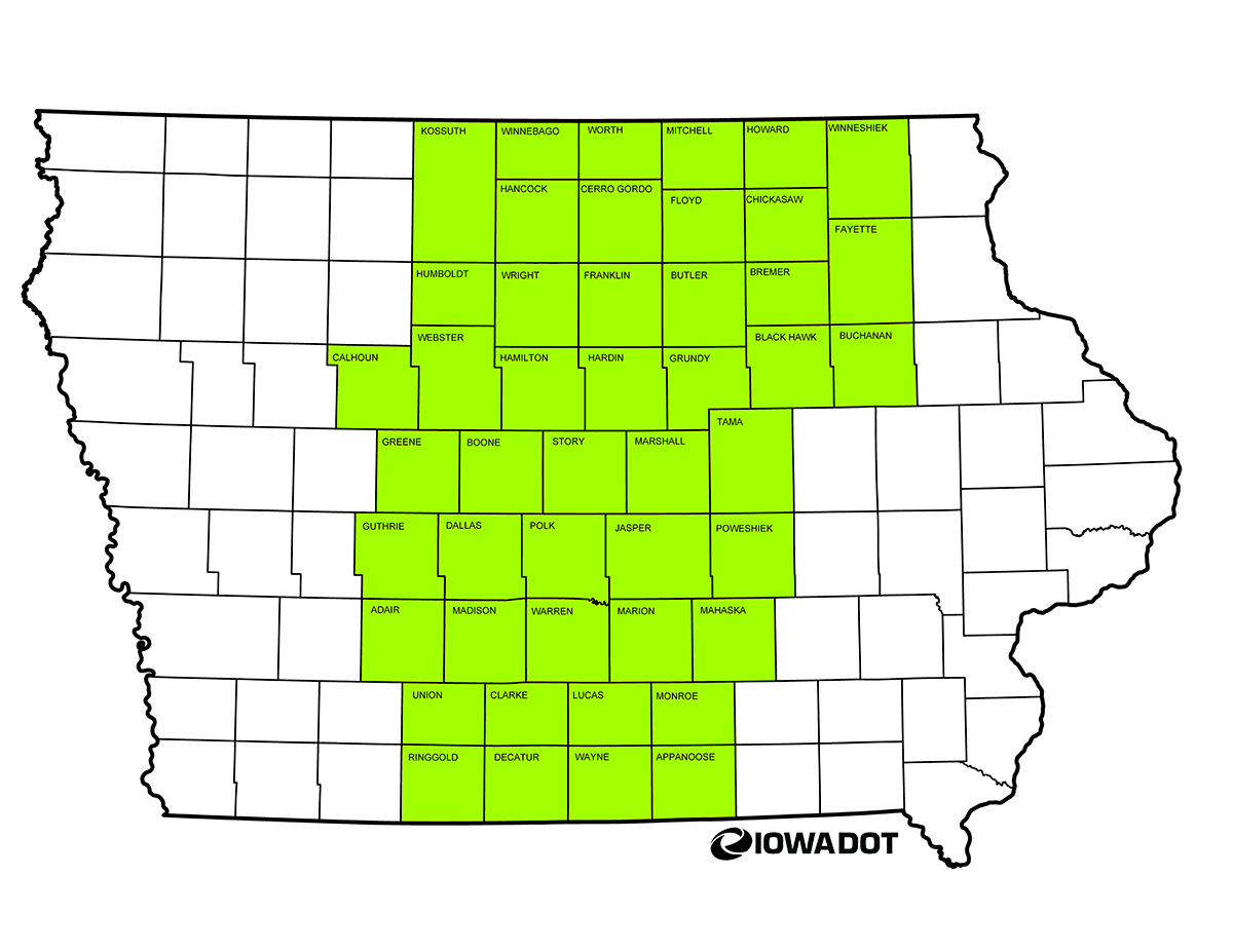 Sheet Metal Workers Local 45 Iowa Jurisdiction Map